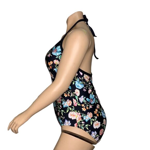 Kenneth Cole Reaction Swimsuit Floral Multicolored Print Padded Size 3X - Picture 13 of 16